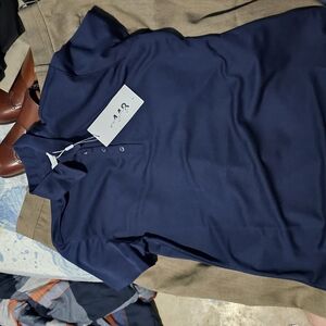 Lady Hagan Womens Small Pique Short Sleeve Polo Dark Navy.